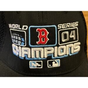 2004 Boston Red Sox World Series Champions Fitted Hat One Size FitsAll Black NEW